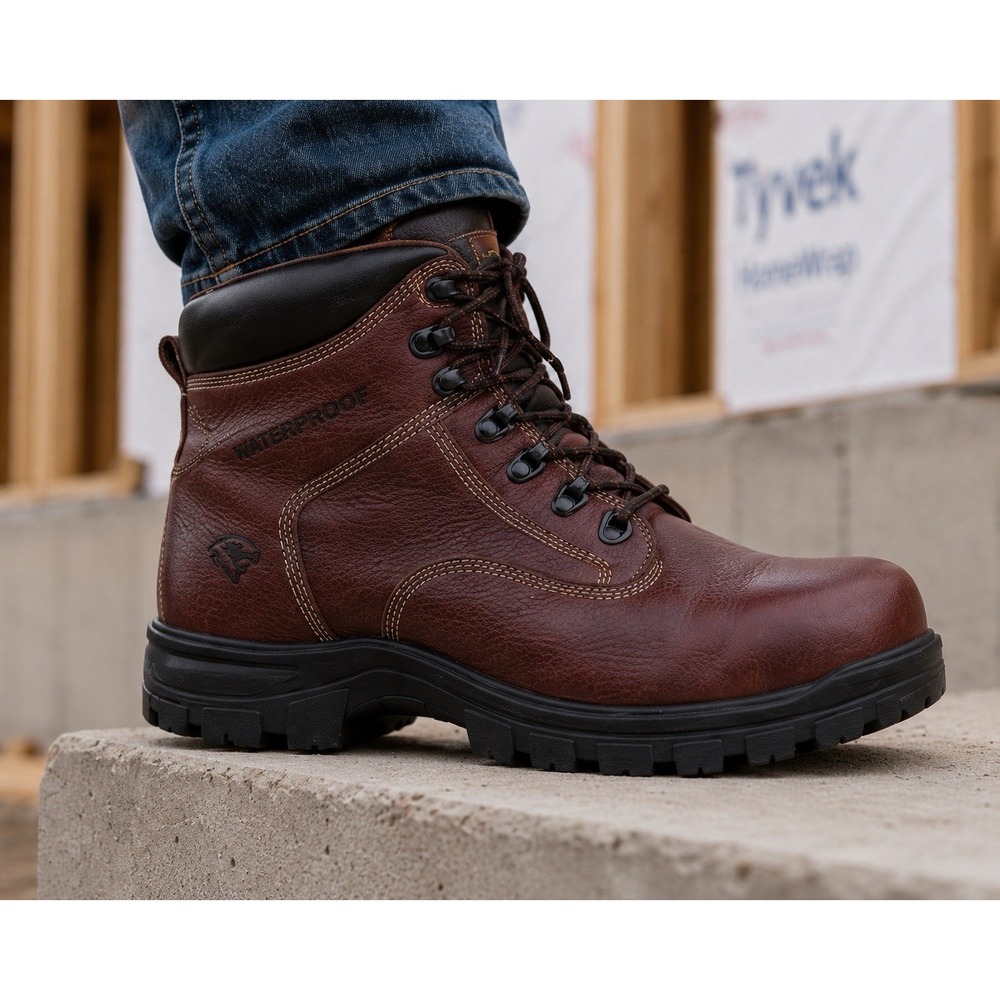 Herman Survivors Settler Work Boots Mens 13 Waterproof Brown Leather 2521795